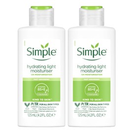Simple Kind to Skin Hydrating Light Moisturiser, 12h Moisturisation - Pack of 2