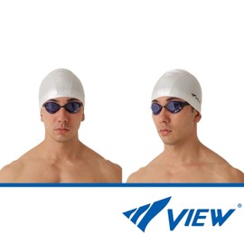 View V122SA CBL BladeF Swimming Goggles, Made in Japan, Racing, Non-Cushioning, Fina Approved Model, Equipped with SWIPE Anti-Fog Function, Cordon Blue