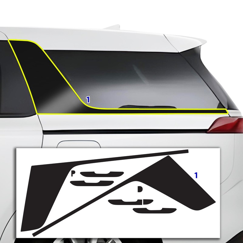 BOGAR TECH DESIGNS Side Window Chrome Delete Overlay Compatible with