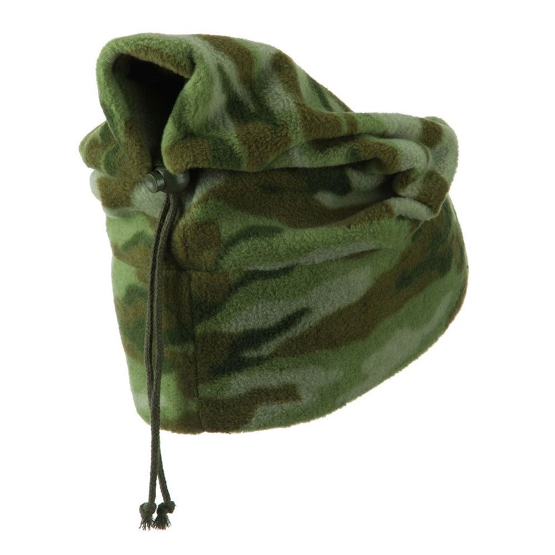 Mega Cap Camo Fleece Adjustable Hat - Green OSFM