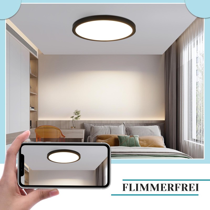 ZMH Ceiling Light LED Ceiling Light Bathroom - Diameter 30