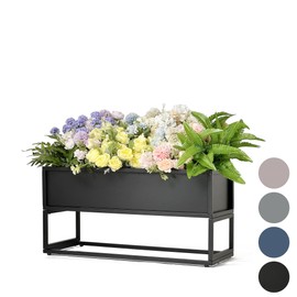 Cocoyard Indoor or Outdoor Planter for Tall Plants and Shrubs - Durable Raised Garden Bed for Planting Herbs, Flowers & Vegetables - Modern Long Box Planter for Porch & Patio Decor