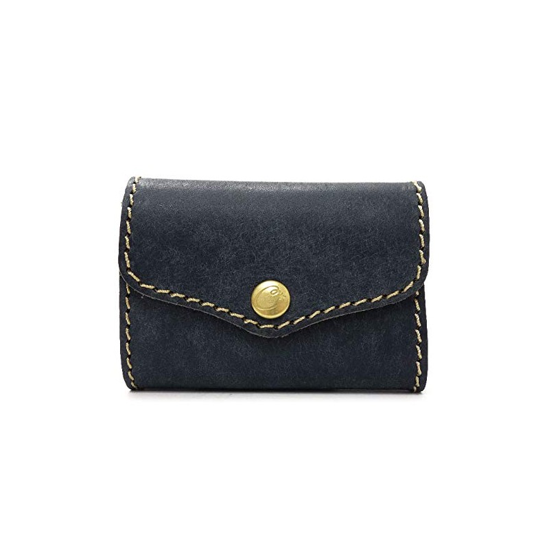 Cham PUEBLO CMSP-012 NAVY Trifold Wallet, Mini Wallet, Coin Purse,