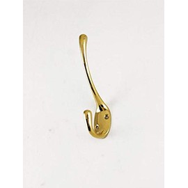brass brass double hook antique gold
