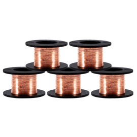 5pcs Enameled Copper Wire Magnet Wire 220°C (428°F) Thermal Class Natural for Connecting or Soldering Purpose