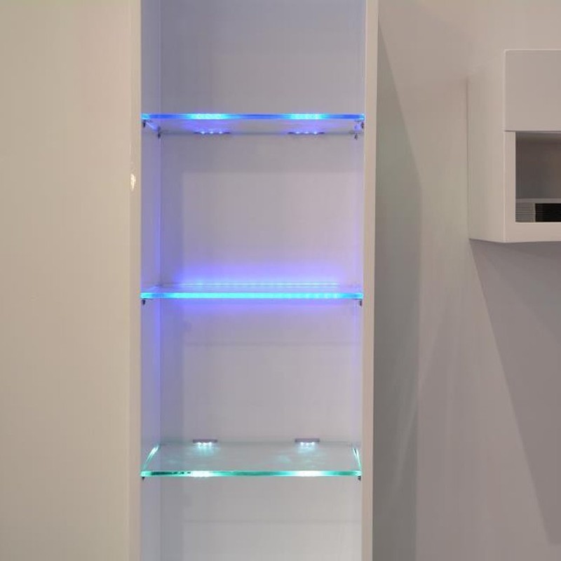 AIBOO LED Under Cabinet Bookshelf Lights Kit for Glass Edge
