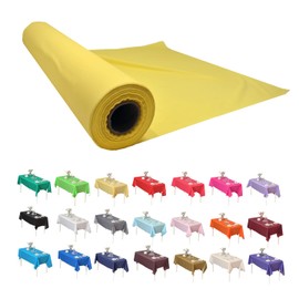 Craft And Party, Yellow Plastic Table Cover Roll - 40in X 100 feet Heavy Duty Plastic Banquet Table Cover Roll. (Yellow)