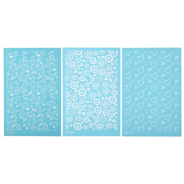 PATIKIL Polymer Clay Silk Screen,3pcs Silk Screen Stencils Reusable 3