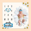 PHMOJEN Baby Monthly Milestone Blanket, Daisy Big White Blanket for