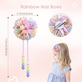 Children's Flower Hair Clip, 3 Pairs Flower Hair Clip, Pearl Hair Clip, Flower Hair Clips, Children, Girls Flower Hair Clip, Hair Clips, Children's Flower with Tassels (B)