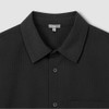 JAJU Men's Seersucker Short-Sleeve Shirt_Black