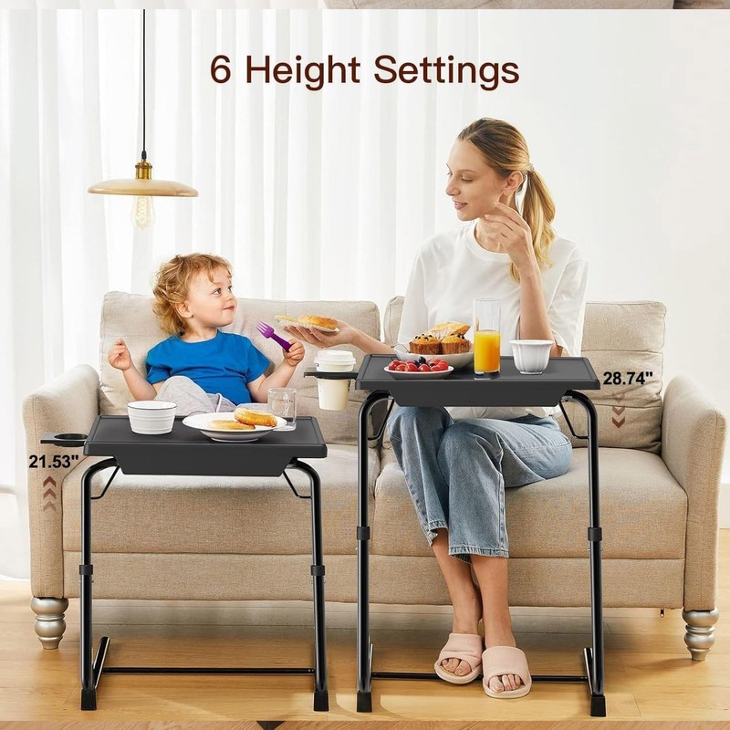 HUANUO Adjustable TV Tray Table - TV Dinner Tray on