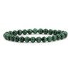 Natural Malachite Gemstone 6mm Round Beads Stretch Bracelet 6.5"