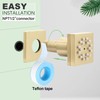 2 Functions Brass Shower Body Sprayer Jet in Wall, Rainfall