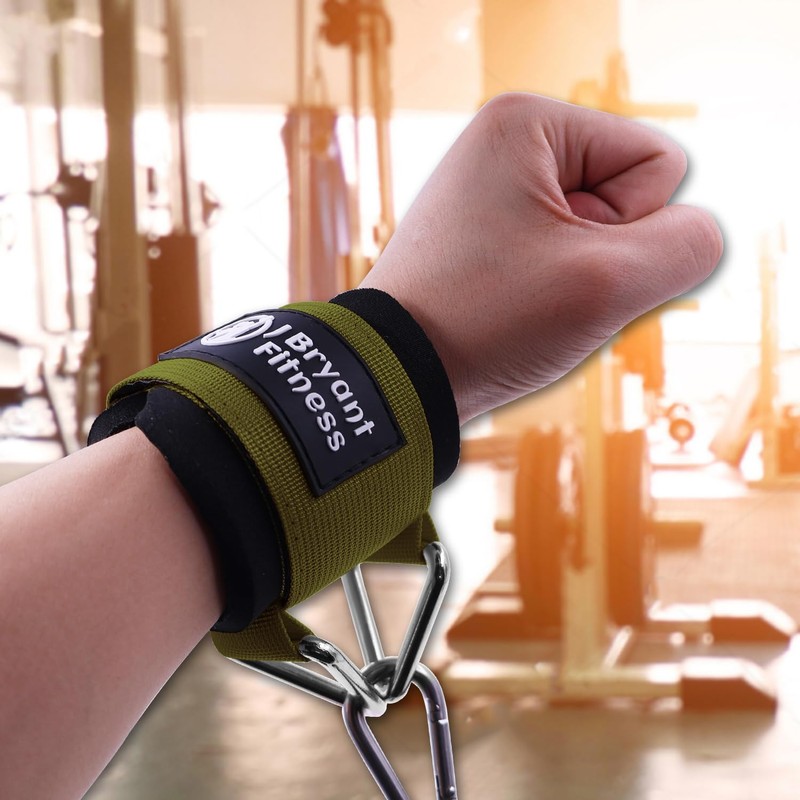 J Bryant Fitness Wrist Straps with Hooks for Weightlifting, Strength