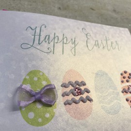 HAPPY EASTER CARD TO A WONDERFUL DAUGHTER & SON-IN-LAW - HAND FINISHED EGGS by White Cotton Cards EB3-DS