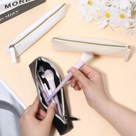 Bruislard 3 Pack Small Makeup Bag for Purse Portable Cosmetic Bag with Zipper Small Leather Pouch Travel Makeup Pouch Mini Cosmetic Organizer for Women Girls