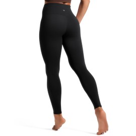 QUEENIEKE BareLuxe Ultra High Waisted Leggings for Women 27" - Compression Tummy Control Yoga Pants Gym Active Tight (Black, Medium)