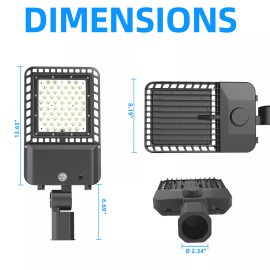 WYZM 200W led Parking lot Light Street Shoebox Pole Light Commercial Led Stadium Lamp