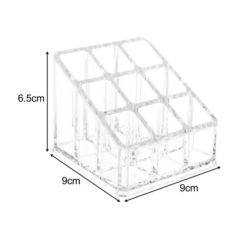 perfk 9 Grids Lipstick Holder Storage Stand Lip Gloss Holder