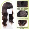 QINGHUACI Hair Topper 18 Inch Synthetic Curly Wavy Clip in