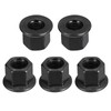 sourcing map M12 Flange Hex Nuts, 5pcs Grade 8.8 Carbon