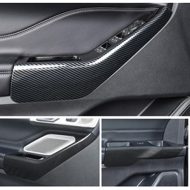 KELEIMAI Car Accessories Fit For Ford Explorer 2020 2021 2022 Interior Door Side Armrest Strip Cover Trim (Carbon Fiber Style) ABS 4 PCS