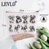 LEVLO Miniature Schnauzer Cosmetic Makeup Bag Miniature Schnauzer Lover Gift
