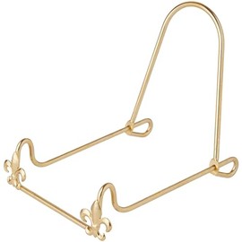 Bard's Adjustable Brass Metal Easel, Fleur de Lis, 5" H x 4" W x 5" D, Pack of 2