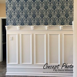 Ekena Millwork Pompeii PML02X00PO-CASE-12 Panel Moulding (12-Pack), 2 1/2"H x 3/4"P x 94 1/2"L, Factory Primed, 12 Piece