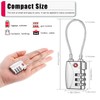 ZHEGE TSA Lock for Luggage 3 Digit Combination Cable Lock