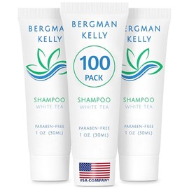 BERGMAN KELLY Shampoo Travel Amenities Hotel Toiletries In Bulk Guest Size Bottles (Hotel Size 1 Fl Oz, 100 Pack)