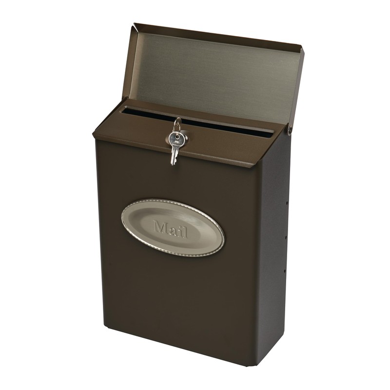 Architectural Mailboxes Designer Galvanized Steel Wall-Mount Mailbox, DVKPBZ0AM, Venetian Bronze,