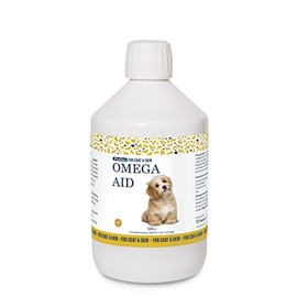 Swedencare UK OmegaAid Omega 3 Supplement 500 ml, for Dogs and Cats, Skin and Coat Supplement