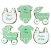 Baby Shower Assortment Cookies- 6 Decorated Crunchy Shortbread Cookies Individually