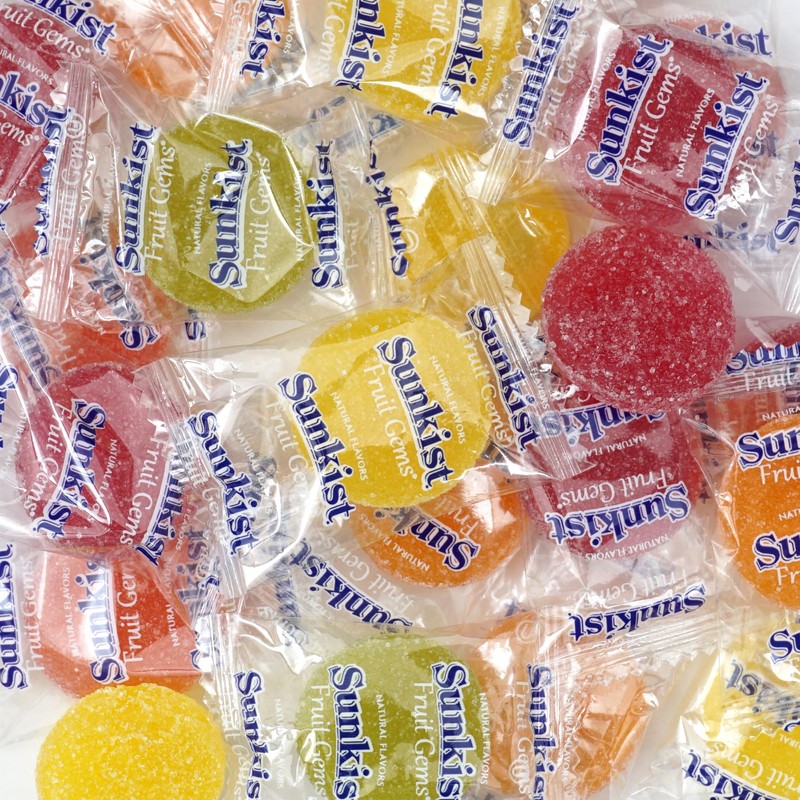 Fruit Gems, 2 Pound Bulk Bag, Fruit Gems, Soft Candy