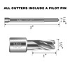 SALI 6 pcs Annular Cutter Diameter 1/2 Inch with Weldon
