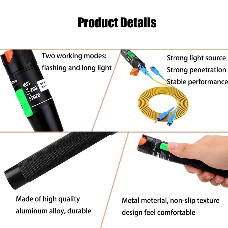 LIAYTRSS 2pcs Fiber Optic Test Pen 30mW 30km FTTH Fiber