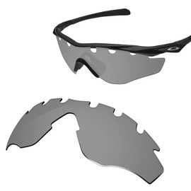 Glintbay 100% Precise-Fit Replacement Sunglass Lenses for Oakley M2 Frame XL Vented - Polarized Metallic Silver Mirror