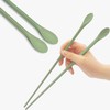 RECOHOME Premium Korean Silicone Cooking Chopsticks with Spoon Tip –