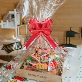 WEWILUCK Gift Bows for Presents, Bulk Red Brushed Glitter Pull Bows for Gifts, Christmas, Valentine's Day, Mother's Day, Holiday Decorations, DIY(6 Inches, 8 PCS)