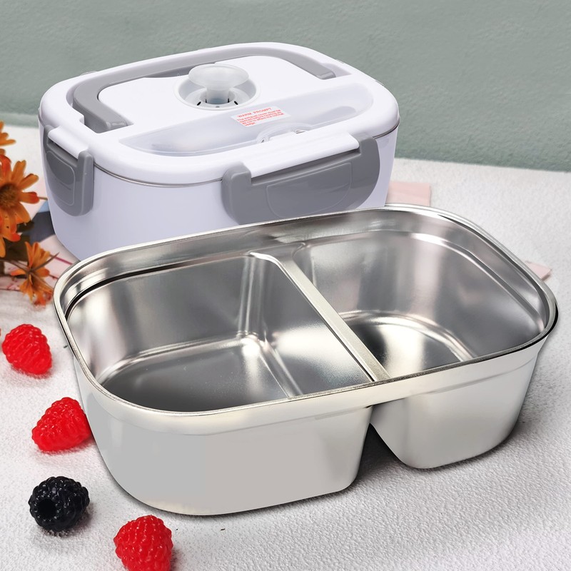FORABEST 1.5L Upgraded Stainless Steel 2 Compartment Replacement Tray, for
