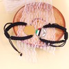 JunyiDIY Gold Al-Aqsa Mosque Palestinian Flag Faith Bracelet, Black Woven