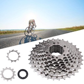 9s Sprocket Freewheel 9/10/11/12 Speed 32/36/42/50T Road Bike Freewheel Cassette Sprocket Bicycle Replacement Accessory for Mountain Bike/Bicycle (9S 11-32T-Silver)