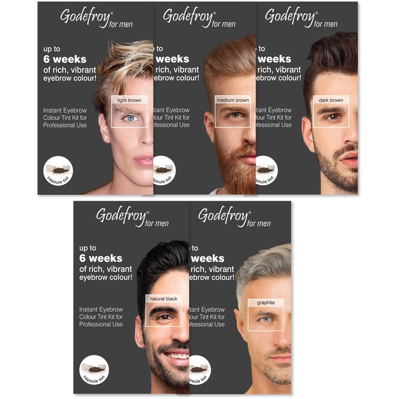 Godefroy Instant Eyebrow Tint for Men (Dark Brown)
