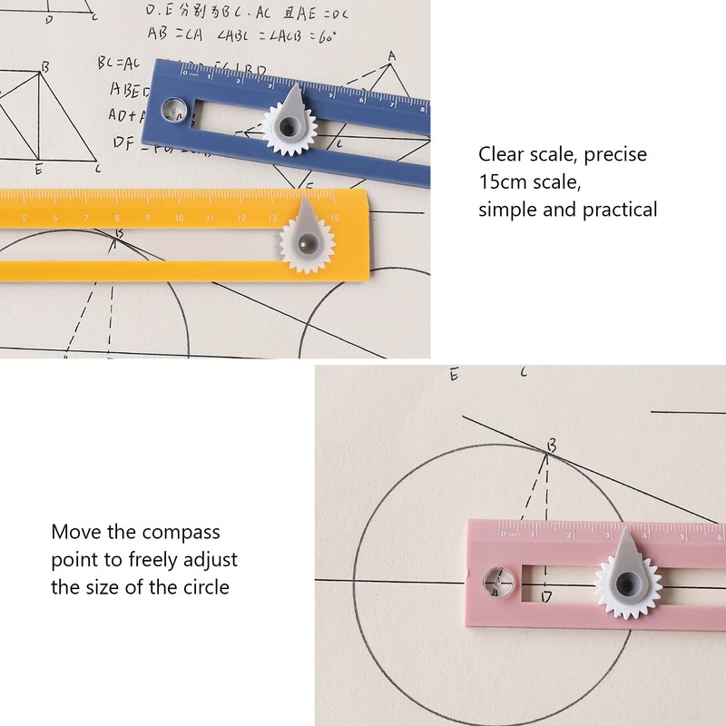 Drawing ToolMath Classroom Supplies Student Drawing Compass Straightedge Learning Tool