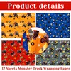 Monster Truck Wrapping Paper Racing Car Party Favors Gift Wrapping