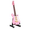 Guitar Decoration Miniature Ornaments Mini Musical Instrument Model Gift Pink