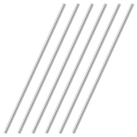 HXJDAM Pack of 6 Stainless Steel Rods, 4 x 300 mm Round Rods, Round Steel, 304 Stainless Steel Solid Round Rod for DIY (Diameter: 4 mm, Length: 300 mm)