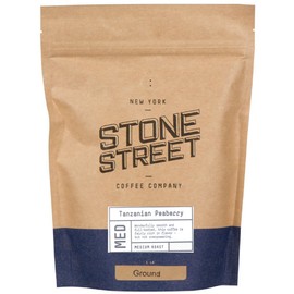 TANZANIA PEABERRY 'Mount Kilimanjaro' Ground Coffee | Light/Medium Roast | 1 LB Bag | Single Origin |Smooth, Rich & Unique Flavor